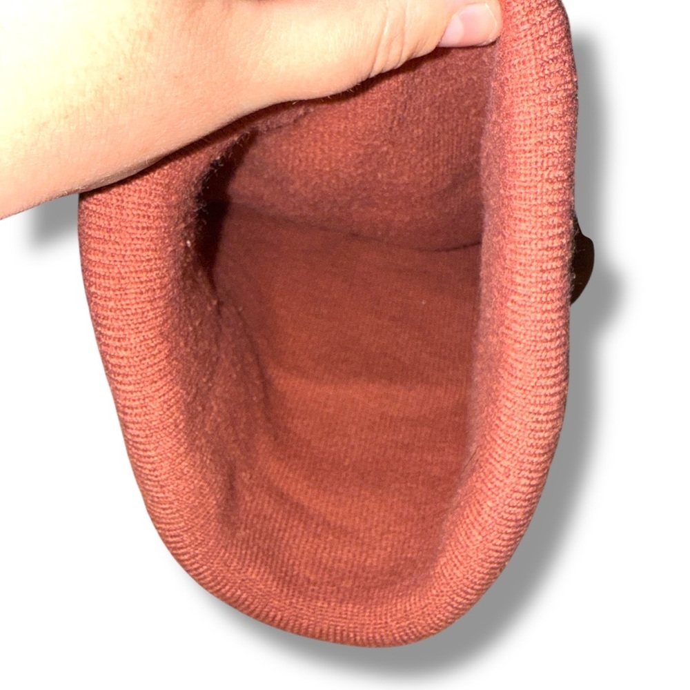Carhartt Rust Brown Knit Beanie Hat Unisex Size‎ Winter Streetwear - Picture 3 of 4